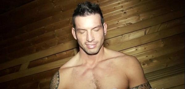  Handsome euro amateur felt up in sauna